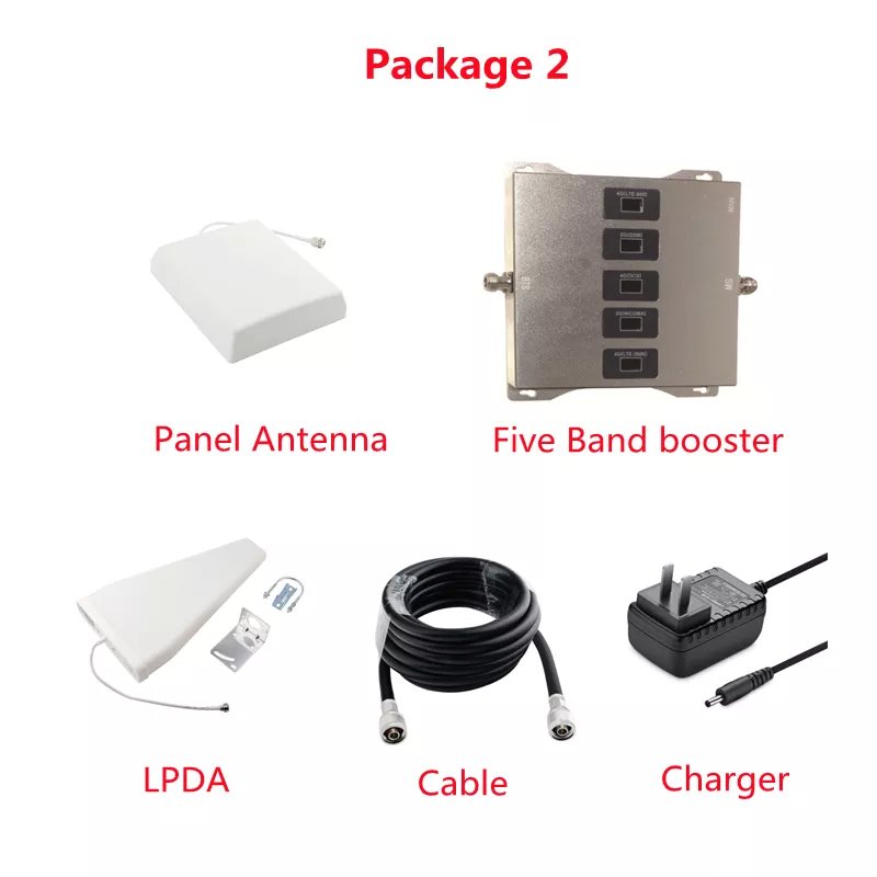 Chile 2G/3G/4G Signal Enhancement 700/850/1700/1900/2600MHz Cellular Networks B28/B5/B4/B2/B7 Five Band Signal Booster